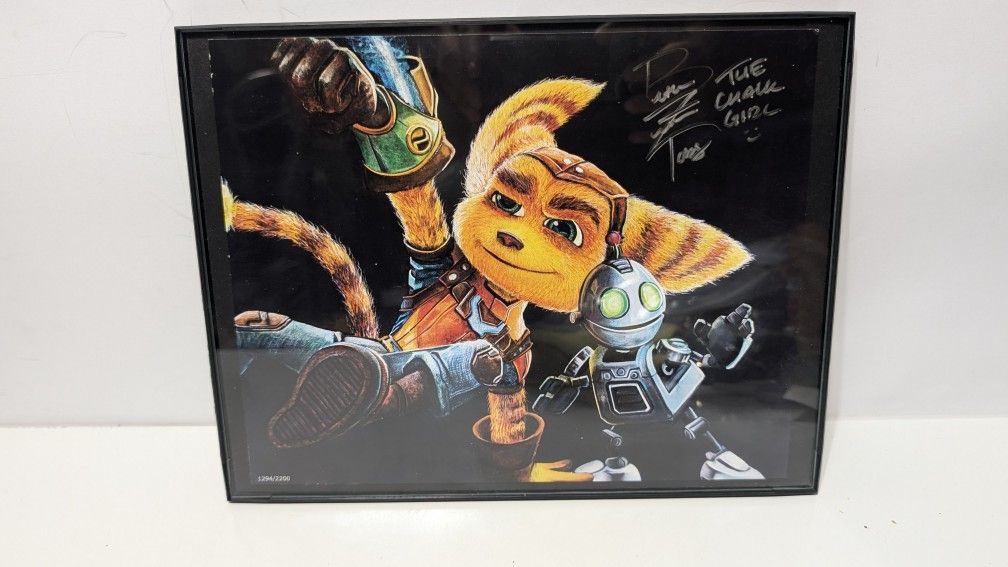 Ratchet and Clank Autograph Signed Limited Edition 8x10 BAM! Fan Art Print 1294/2200