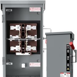 200A Generator Transfer Switch for Home Generator, 48000W Manual Double-Throw Disconnect Switch, 120/240-Volt, NEMA 3R with Wiring Lugs, Indoor/Outdoo