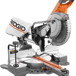 Ridgid R4210 15 Amp 10 Inch Corded Dual Bevel Sliding Miter Saw with 70° Miter Capacity