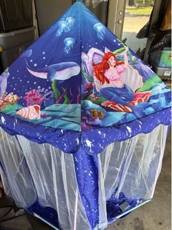 Girls playing tent