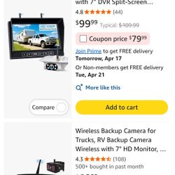 Digital wireless backup camera with 7 inch monitor with one camera  for truck use