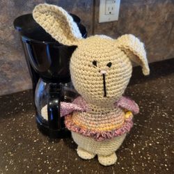 Friend4U  Bunny Crochet Plushie 15 Inches, Easter Basket Ready