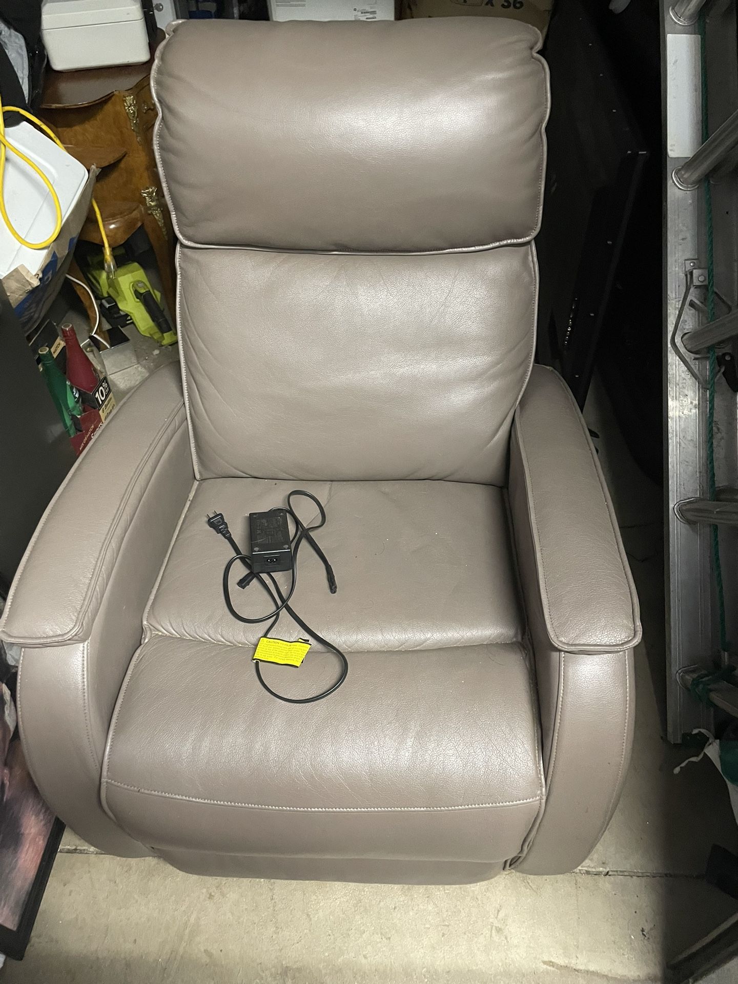 Tan Electric Recliner Like New With USB Port On Side