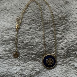 Tory Burch Black Pendant Necklace 