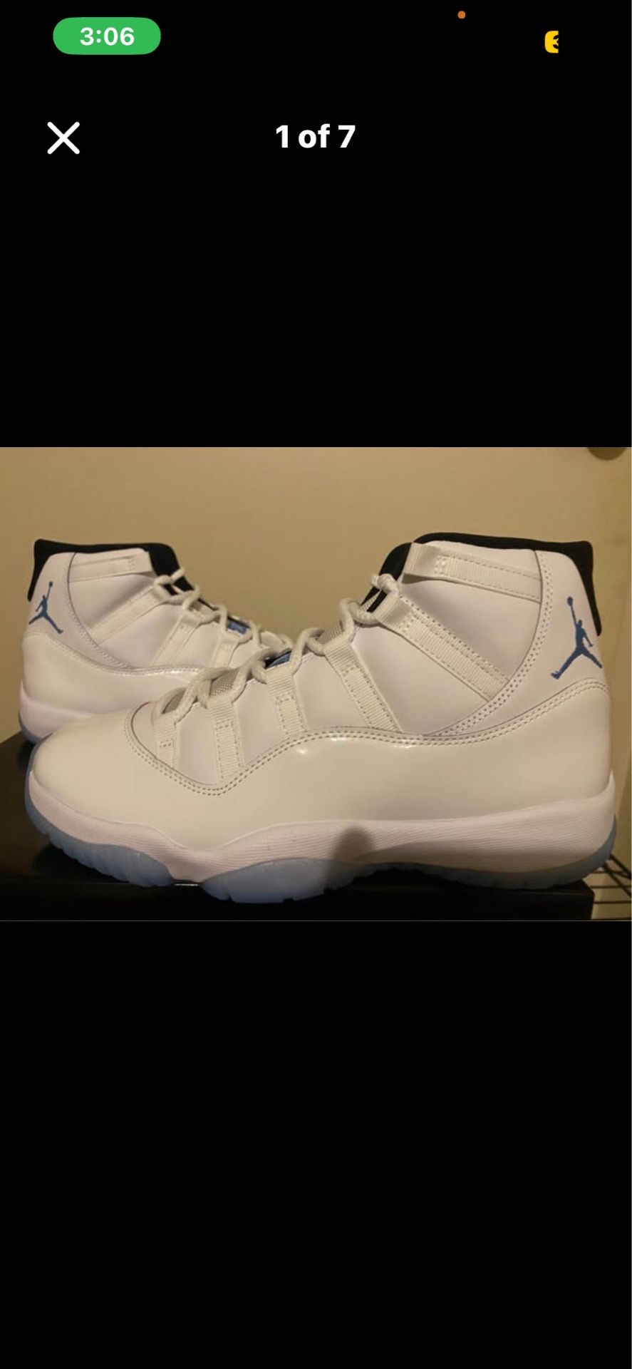 Jordan size 10 blue and white