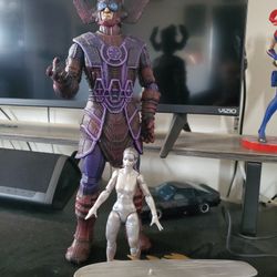 Marvel Legends Fantastic 4 First Steps Silver Surfer And Custom Titan Heros 12in Galactus 