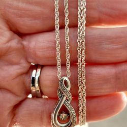 Intertwining Infinity Diamond Necklace