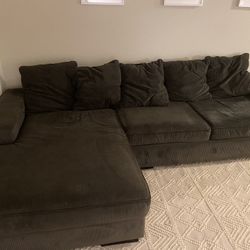 Grey/ Green Sectional Couch