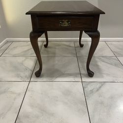 Antique Hardwood End Table