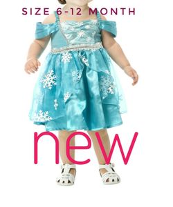 Brand new Halloween or Christmas snowflake dress for baby 6-12 months