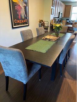 Dining Table (Black, 6-10 seats)