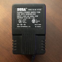 Sega Cdx Power Adapter. Very Rare. 