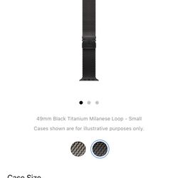 49mm Black Titanium Milanese Loop - Small