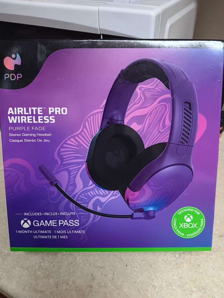 PDP airlite pro wireless head set purple Fade brand new in box