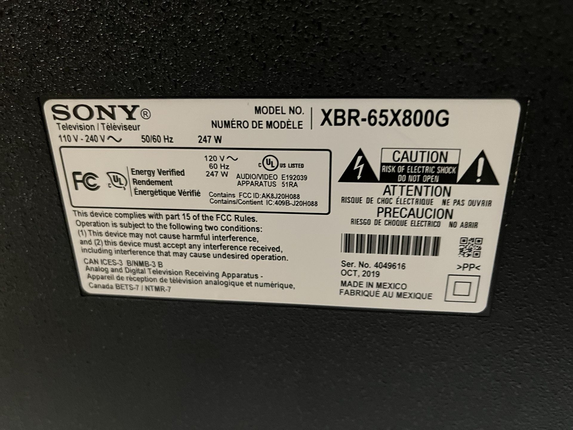 Sony - 65" Class X800G Series LED 4K UHD TV Smart Android TV
