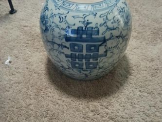 Blue and White Chinese Porcelain Ginger Jar