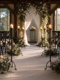 Candle holders for wedding or quince quinceanera or proposal