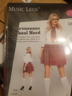Curvaceous School Nerd Outfit Plus Size 1x 2x