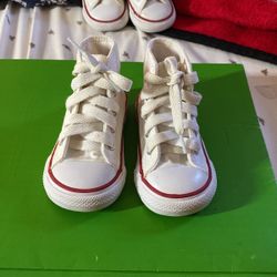 High Top White Baby Converse 