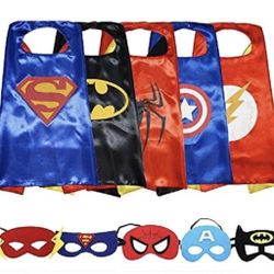 Superheroes Dress Up Capes and Masks Batman Superman…