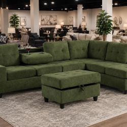 Reversible Sectional + Ottoman