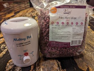 Wax Necessities Firm Wax Plum And Melting Pot For Wax And Sugar Bag Is 35 Oz. It Is New