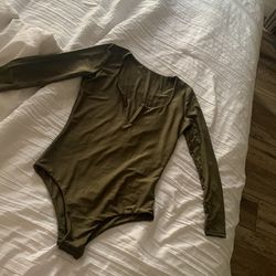 Brand New One Piece Jumpsuit ( Green ) With A V-neck Design In Front 