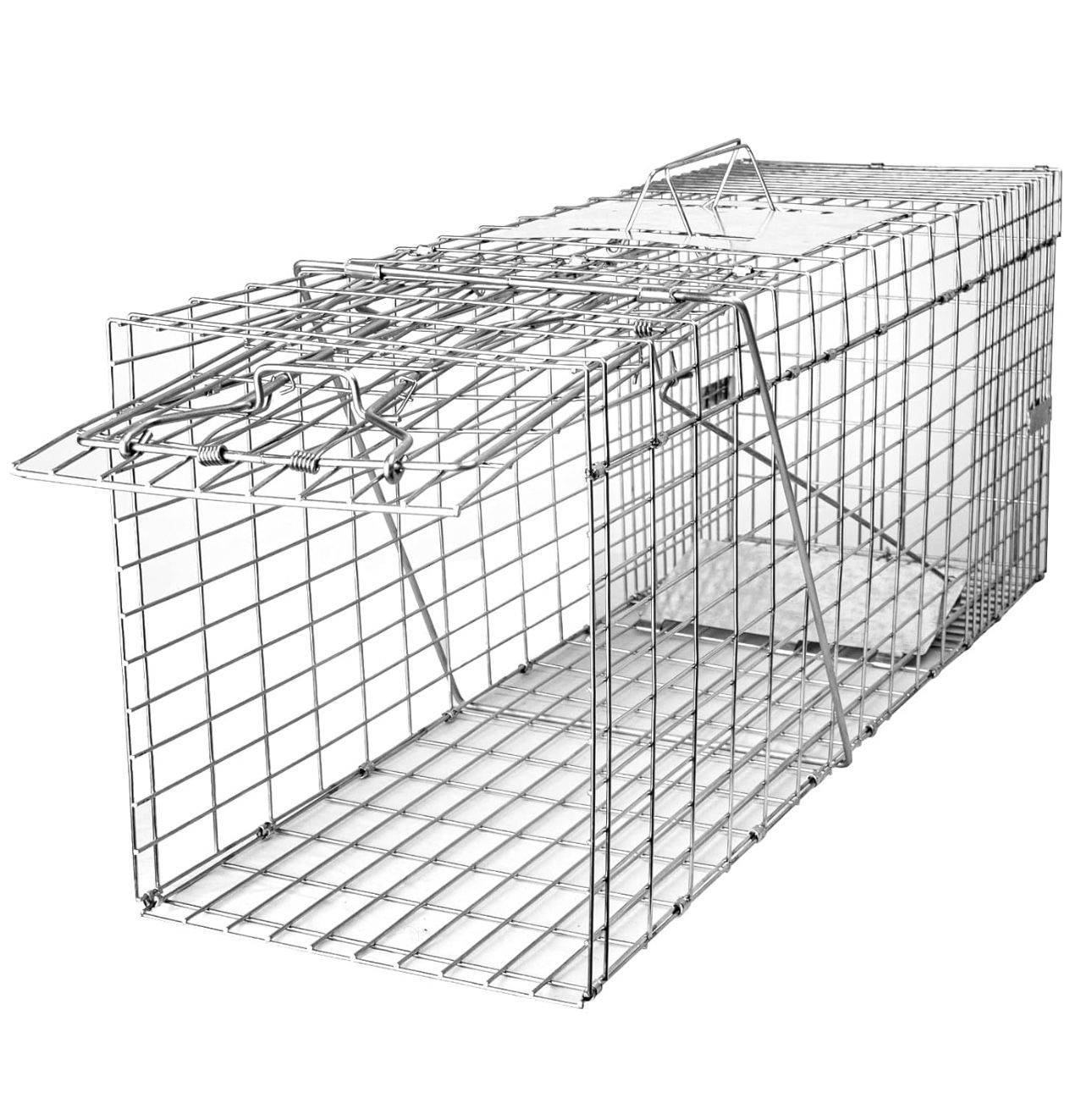 SZHLUX 32" Live Animal Cage Trap, Heavy Duty Folding Raccoon Traps, Humane Cat Trap for Stray Cats, Raccoons, Squirrel, Skunk, Mole, Groundhog, Armadi