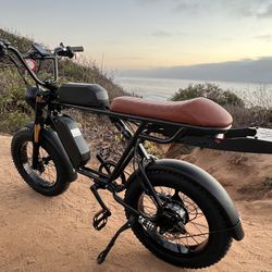 750W Dual Battery/Dual Rider-Electric E-bike, 26ah, 80 Mile Range(Long Seat) W/FREE HEAVY DUTY CHAIN LOCK (4ft/10mm)