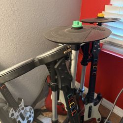 Various Guitar Hero Guitars And Rock And Drums For Sale!