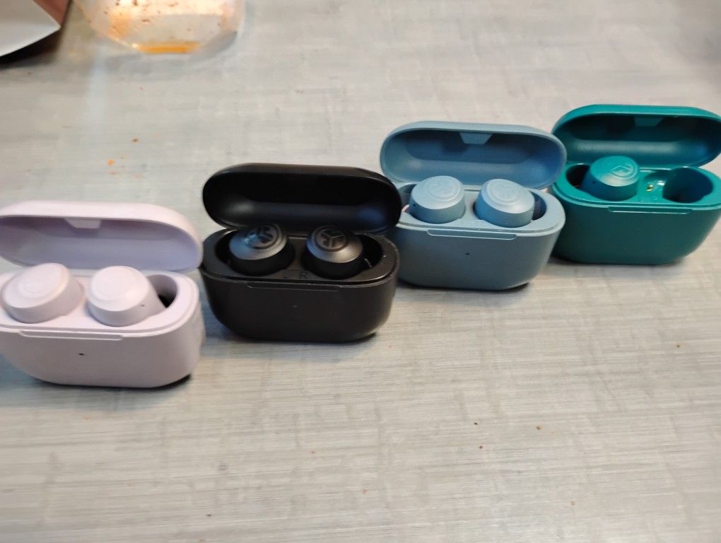 JLab Pop+ Wireless Bluetooth Earbuds With Charging Case