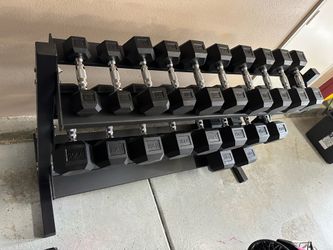 5-50lbs Dumbbells w/Rack