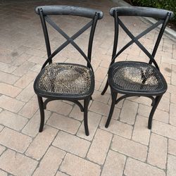 Restoration Hardware cane Dining Chairs