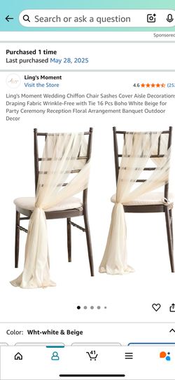 Wedding Chair Sashes