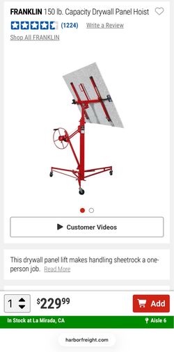 Drywall lifter