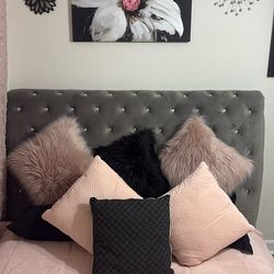 Queen Silver Jewels Studded Bed Frame  $150 OBO