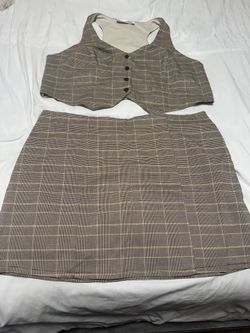 2 Pc Skirt And Vest Set 