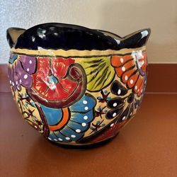 Mexican Talavera Ceramic Plant Pot – 10“ X 8.5“