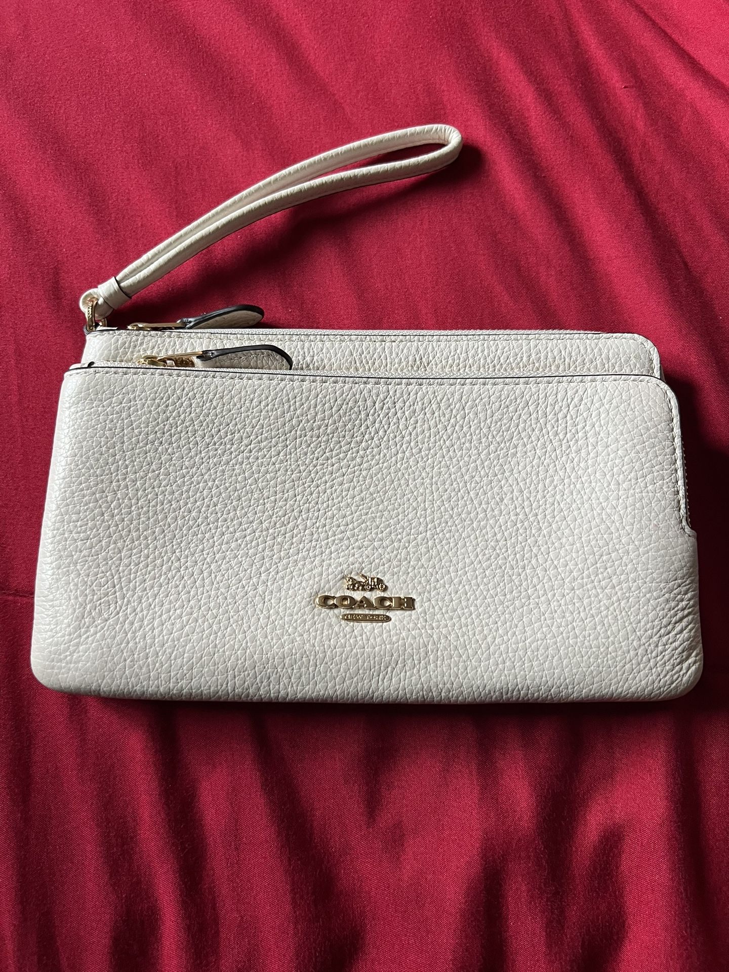 White Coach Wristlet Wallet