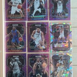 Purple/silver Ice Prizm Basketball Cards 22-23 
