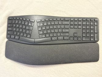 Logitech Ergo K860 Wireless Ergonomic Split Keyboard with Wrist Rest, Bluetooth, USB connectivity with included USB Receiver, Windows Mac compatible