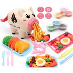 Play Dough Sets Playdough Playsets Noodle Machine Fun Kitchen Toy for Kids Children - 21pcs NEW IN BOX.

