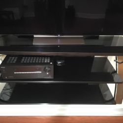 Whalen Payton 3-in-1 Flat Panel TV Stand for TVs up to 65", Brown Cherry