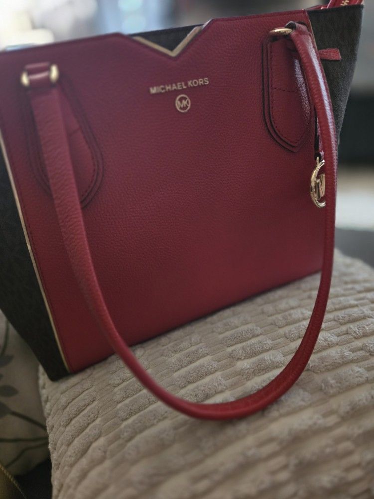 MK Red Tote