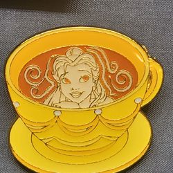 Disney Princess Belle Teacup Enamel Metal Pin Blind Box Series 