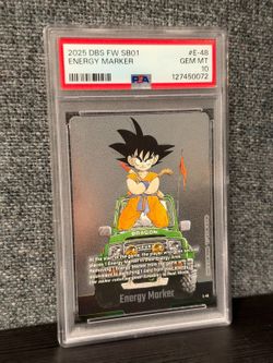 PSA 10 Silver Energy Marker E-48 Son Goku Dragon Ball Fusion World SB01 English