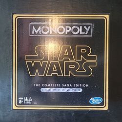 Monopoly Star Wars The Complete Saga Edition By Hasbro Gaming. New/Sealed!