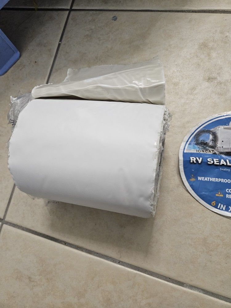 6 in. x 50 ft. Pure White Color Natural Rubber Roof Sealing Tape RV Camper Trailer Boat Sealing Leak Repair