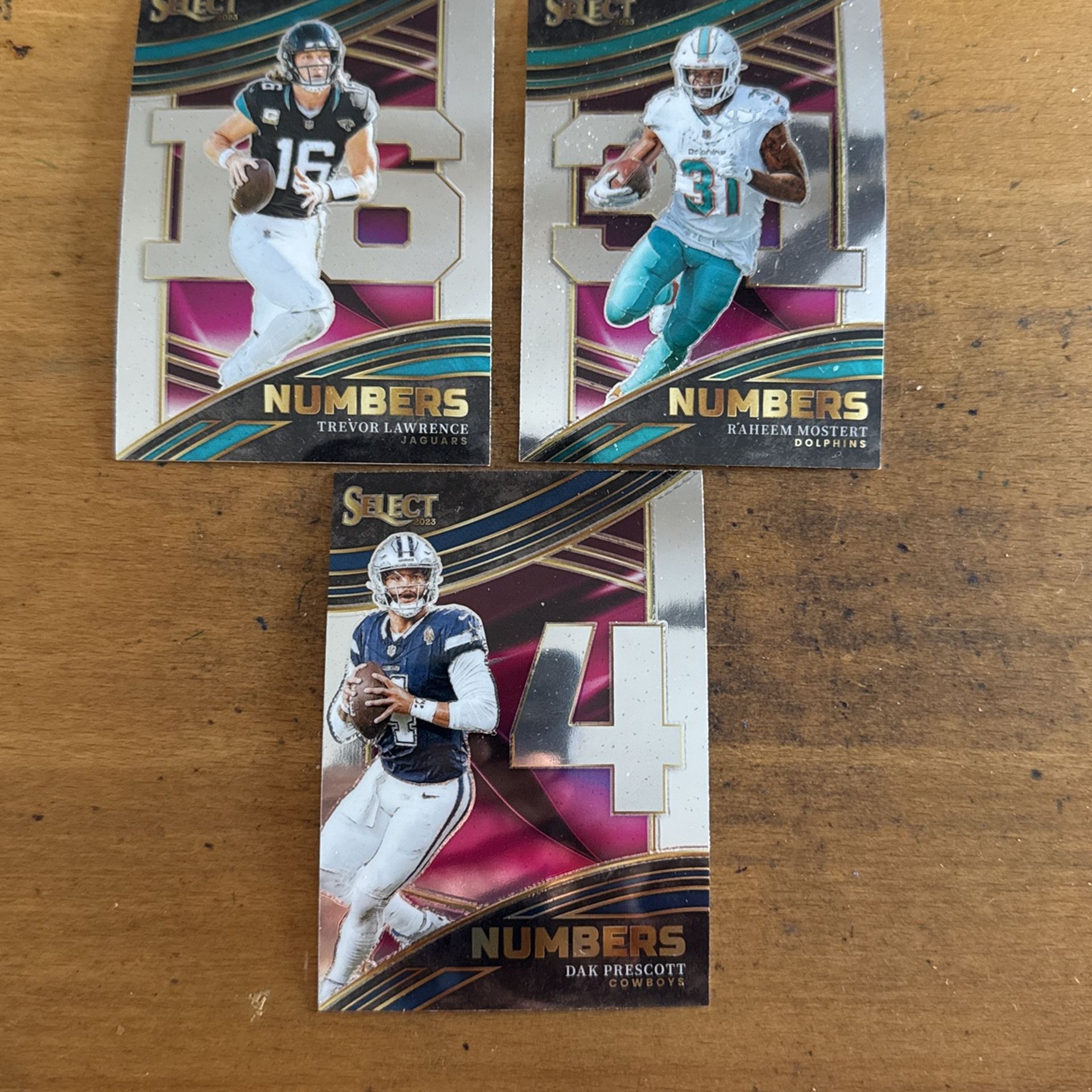 2024 SELECT LOT OF 3 NUMBERS CARDS