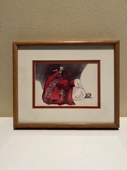 Framed Art Print Titled "Night" by the renowned Navajo artist R.C. Gorman